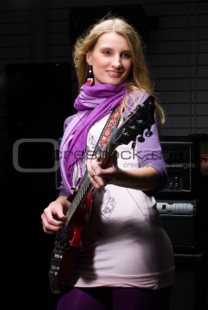 Woman guitarist