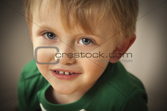 Portrait of a Cute Blue Eyed Boy.