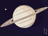 Saturn with Moon Titan
