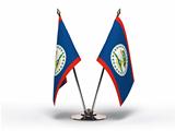 Miniature Flag of Belize (Isolated)