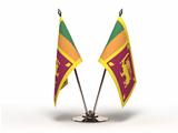 Miniature Flag of Sri Lanka (Isolated)