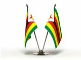 Miniature Flag of Zimbabwe (Isolated)