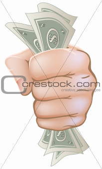 Hand holding money