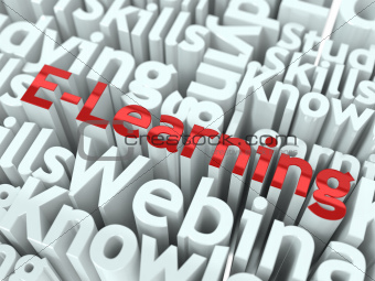 E-learning slogan. Conceptual design.