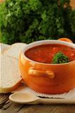 traditional Russian Ukrainian food soup borscht