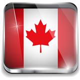 Canada Flag Smartphone Application Square Buttons
