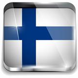Finland Flag Smartphone Application Square Buttons