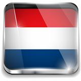 Netherlands Flag Smartphone Application Square Buttons