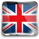 United Kingdom England Flag Smartphone Application Square Button