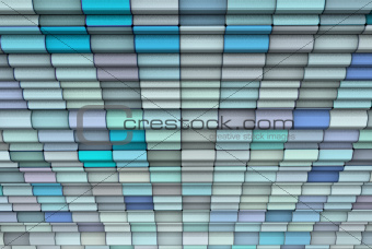 3d render abstract multiple blue tiled backdrop