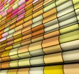 3d render abstract multi color tiled backdrop