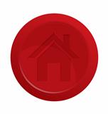 Home red button vector