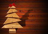 Wooden and Stylized Christmas Tree