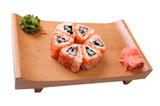 set of sushi with caviar