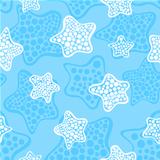 Seamless pattern with sea stars