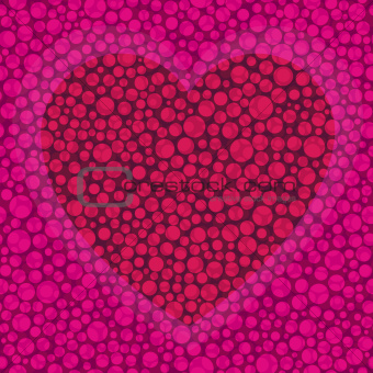 Vector background on Valentine's Day with heart