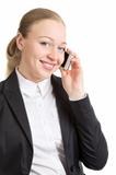 Business Woman Talking On Cell Phone