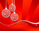 Waving elegant red Christmas background