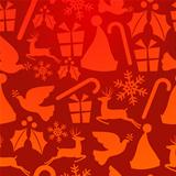 Red Christmas elements pattern