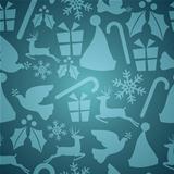 Blue Christmas seamless pattern