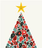 Christmas multimedia music tree greeting card