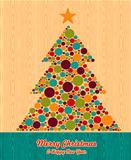 Abstract Christmas tree greeting card