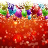 Christmas background with balloons