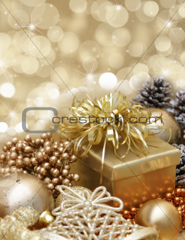 Gold Christmas background