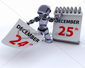robot with a calender