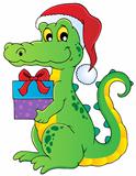 Christmas crocodile theme image 1