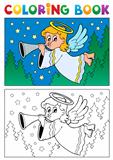 Coloring book angel theme image 4