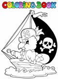 Coloring book pirate parrot theme 1