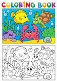 Coloring book with marine animals 5