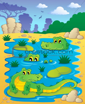 Image with crocodile theme 2