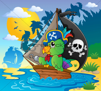 Image with pirate parrot theme 2