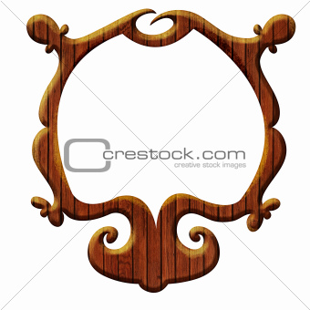 Artistic wooden frame