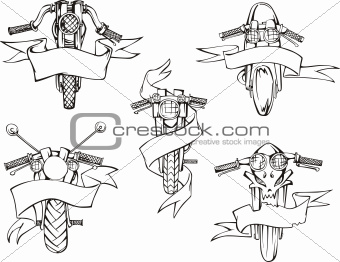 motorcycle templates with ribbons