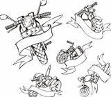 motorcycle templates with ribbons