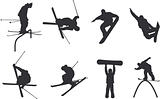 Ski & snowboard silhouettes 