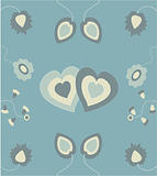flowers and hearts background