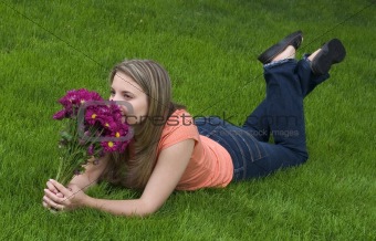 Smelling Flowers
