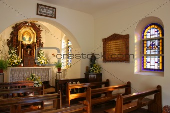 Interior of a little church
