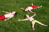 3 Boys Laying in the Sun