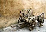 Old wooden cart in ghosttown