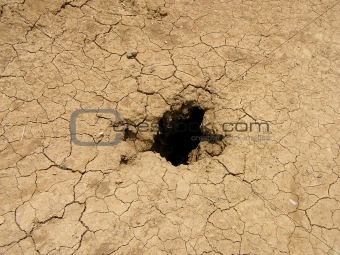 Crack Earth with Hole