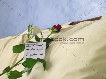love note with a rose