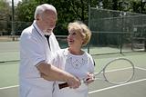 Active Seniors Play Tennis