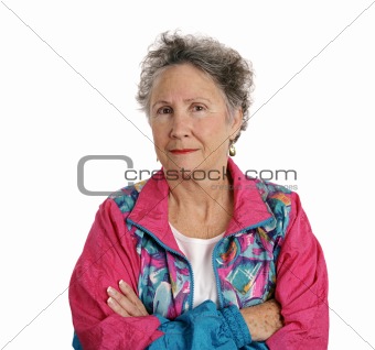 Distrustful Senior Lady