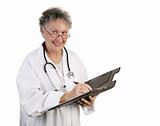Friendly Female Doctor Takes Notes
