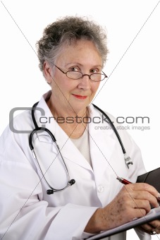 Mature Female Doctor with Chart